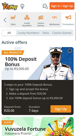 YesPlay Casino Mobile Promotions