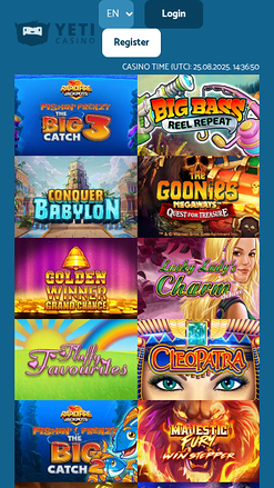 Yeti Casino mobile Spiele