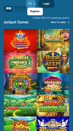 Yeti Casino mobiler Jackpot