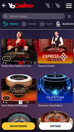 Crupier en vivo móvil de Yo Casino