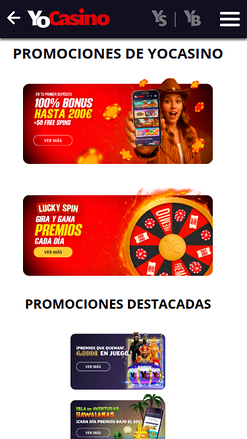 Promociones móviles de Yo Casino
