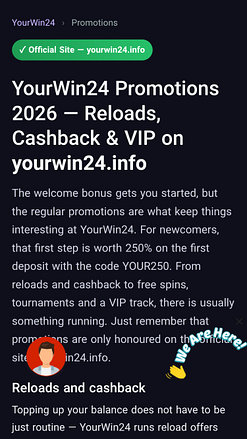 YourWin24 Casino Mobile-Aktionen