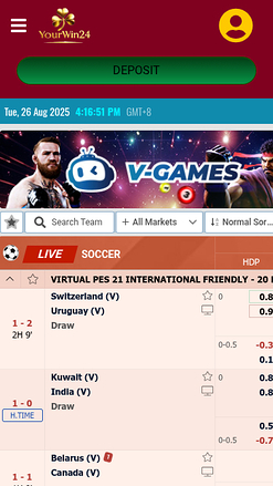 Sports mobiles de YourWin24 Casino