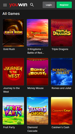 Jeux mobiles de YouWin Casino