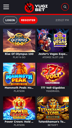 Juegos móviles de Yugibet