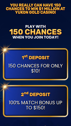 Promotions mobiles de Yukon Gold Casino