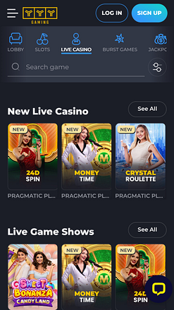 YYY Casino Mobile Live-Dealer