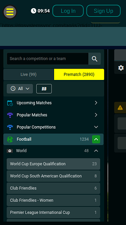 Deportes móviles de Zar Casino