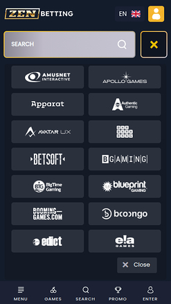 Développeurs de jeux mobiles de ZenBetting Casino