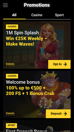 Promotions mobiles de Zet Casino