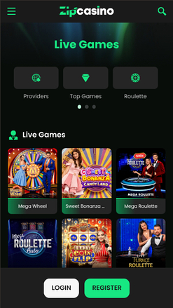 Zip Casino live dealer su mobile
