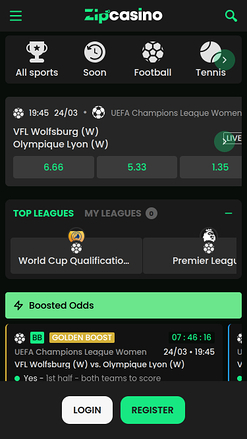 Paris sportifs mobiles sur Zip Casino