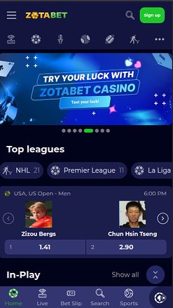 Zotabet Casino Mobile Sports