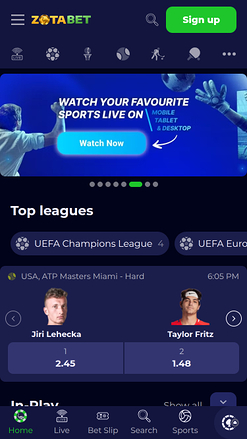 ZotaBet Casino Mobile Sportsbook