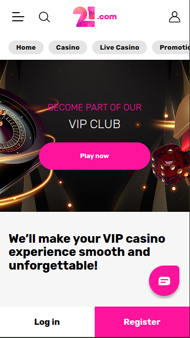 Programme VIP mobile du casino 21.com