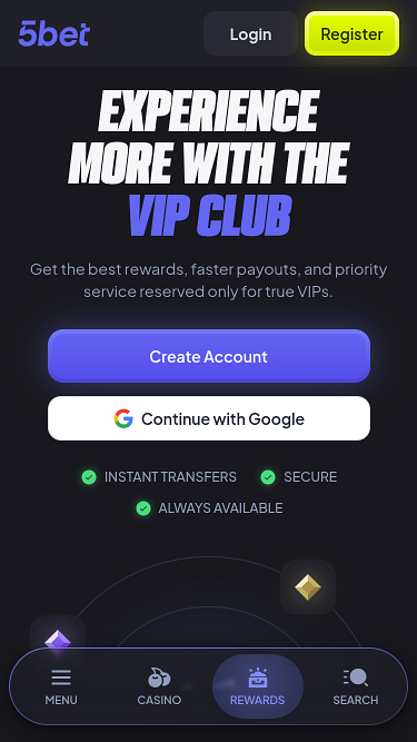 5bet Casino Mobile VIP
