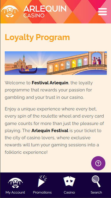 Programme VIP Mobile du Casino Arlequin