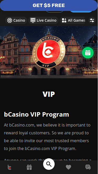 Programa VIP de Bcasino Móvil
