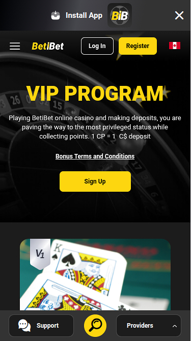 Programme VIP mobile Beti Bet Casino