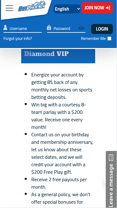 Programa VIP de BetPhoenix Casino Móvil