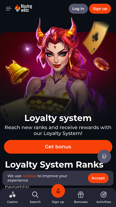 Blazingwildz Casino Mobile VIP