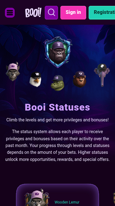 Programa VIP móvel do Booi Casino