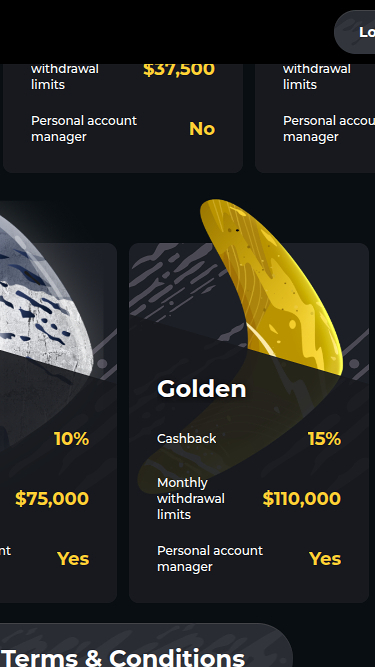 Programme VIP mobile Boomerang Casino