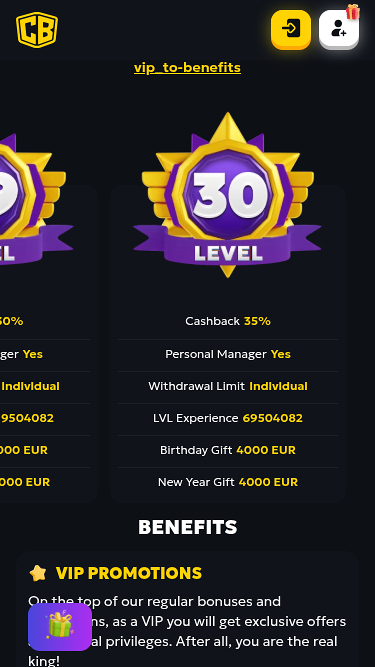 Casabet Casino Mobile VIP Program