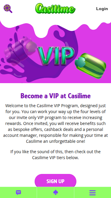 Casilime Casino Mobile VIP Program