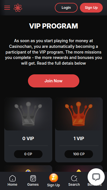CasinoChan Casino Mobile VIP-Programm