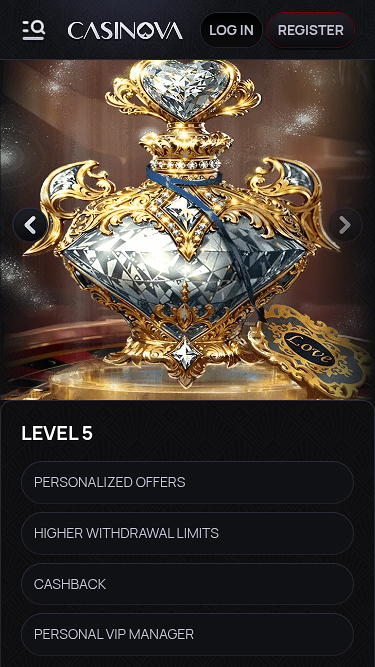 Programme VIP mobile Casinova Casino