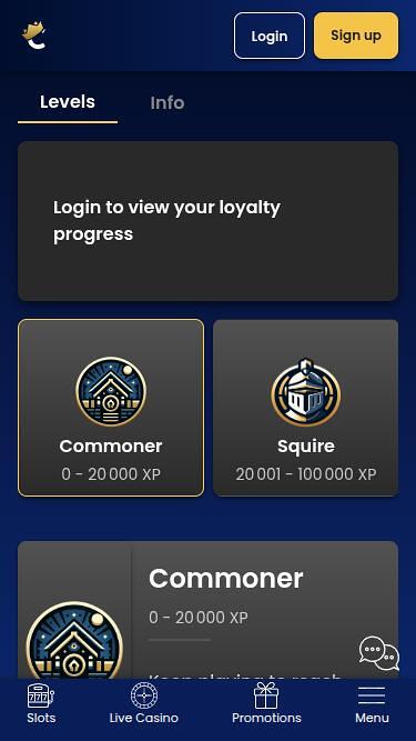 Coinkings Casino VIP-Programm mobil