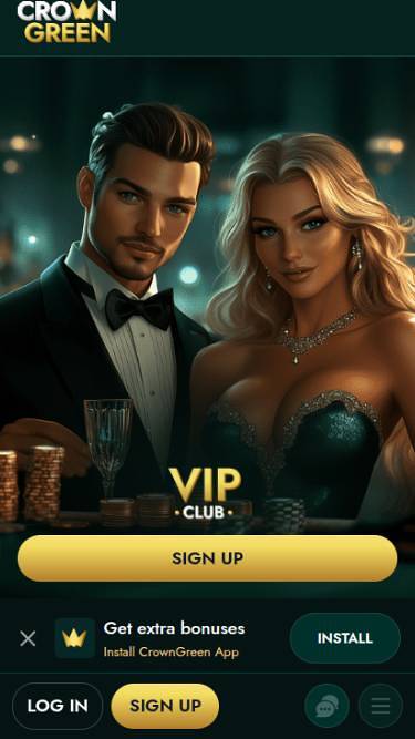 Captura de pantalla de la página VIP móvil de CrownGreen Casino