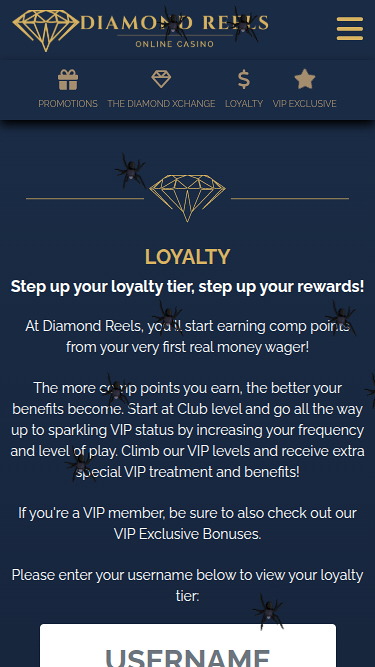 Programme VIP mobile Diamond Reels Casino
