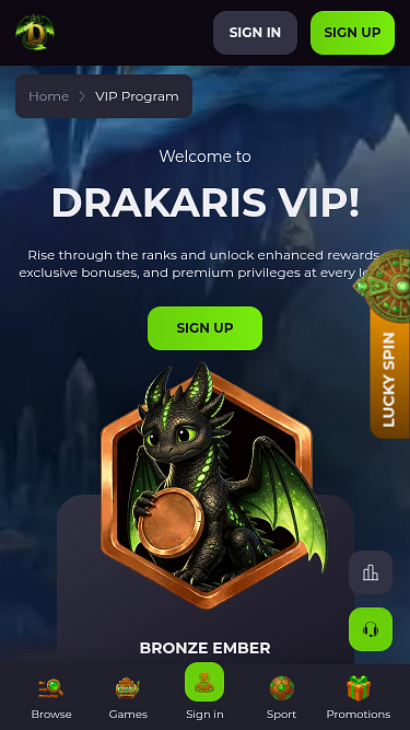 Мобильная VIP-программа Drakaris Casino Mobile