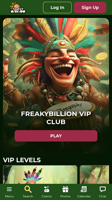 Capture d'écran VIP du casino FreakyBillion pour mobile