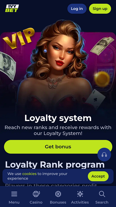 Ivybet Casino Mobile VIP