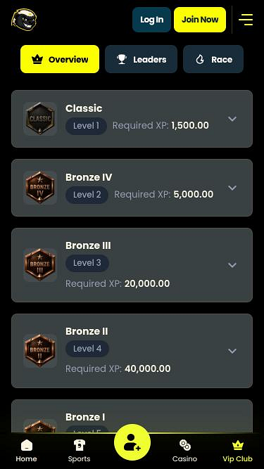 Jasino Casino VIP-Mobilseite
