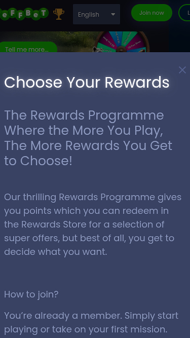 Programa VIP móvil del casino JeffBet