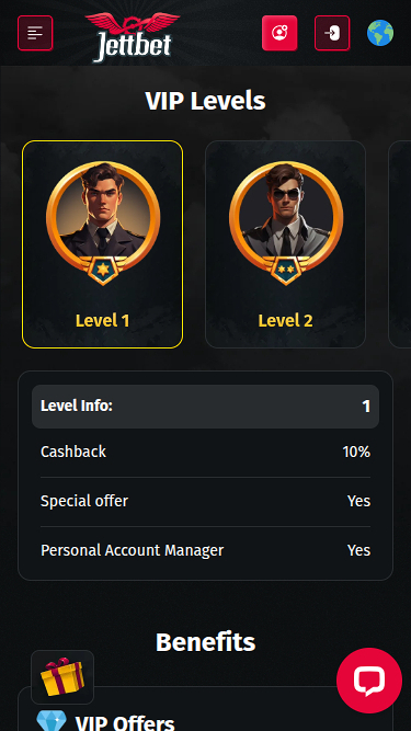 Jettbet Casino Mobile VIP Program