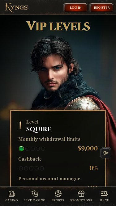 Programme VIP mobile du casino Kyngs