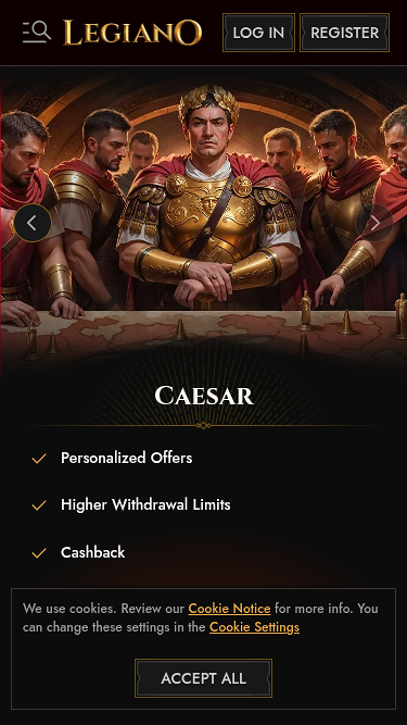 Programme VIP mobile du Legiano Casino