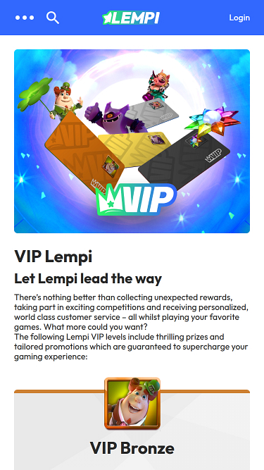 Lempi Casino Mobile VIP