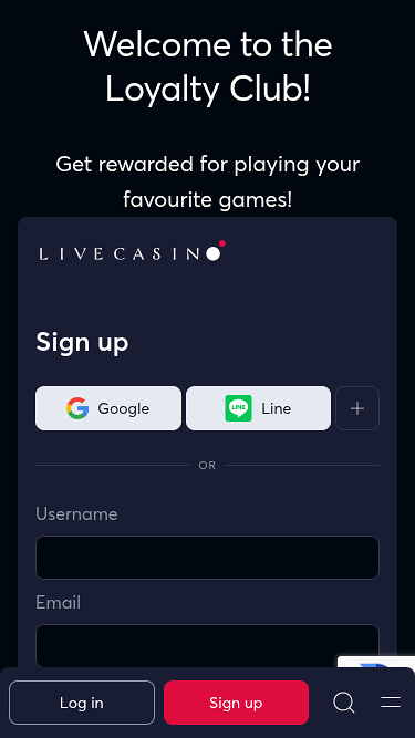 Programma VIP per dispositivi mobili di LiveCasino
