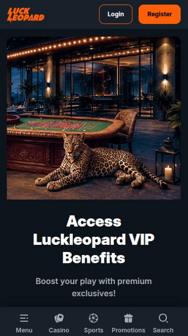 Capture d'écran de la page Jackpot du casino Luck Leopard