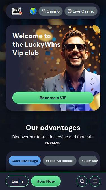 LuckyWins Casino Mobile VIP Program