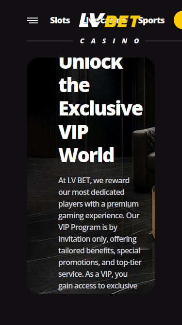 Programme VIP mobile du casino LV BET