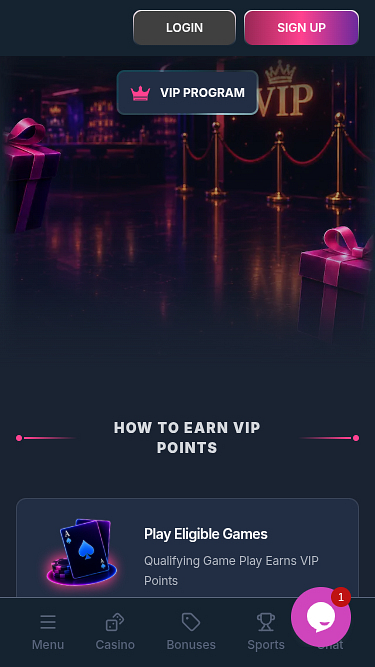 Мобильная VIP-программа казино Magicianbet