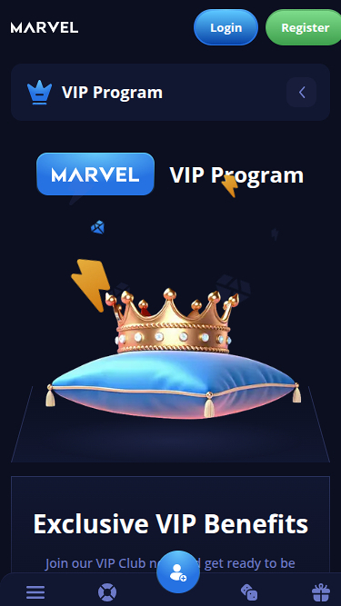 VIP-программа мобильного казино Marvel
