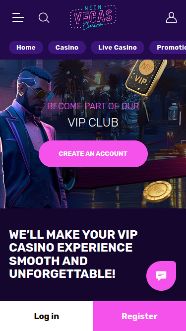 Programma VIP mobile del casinò NeonVegas